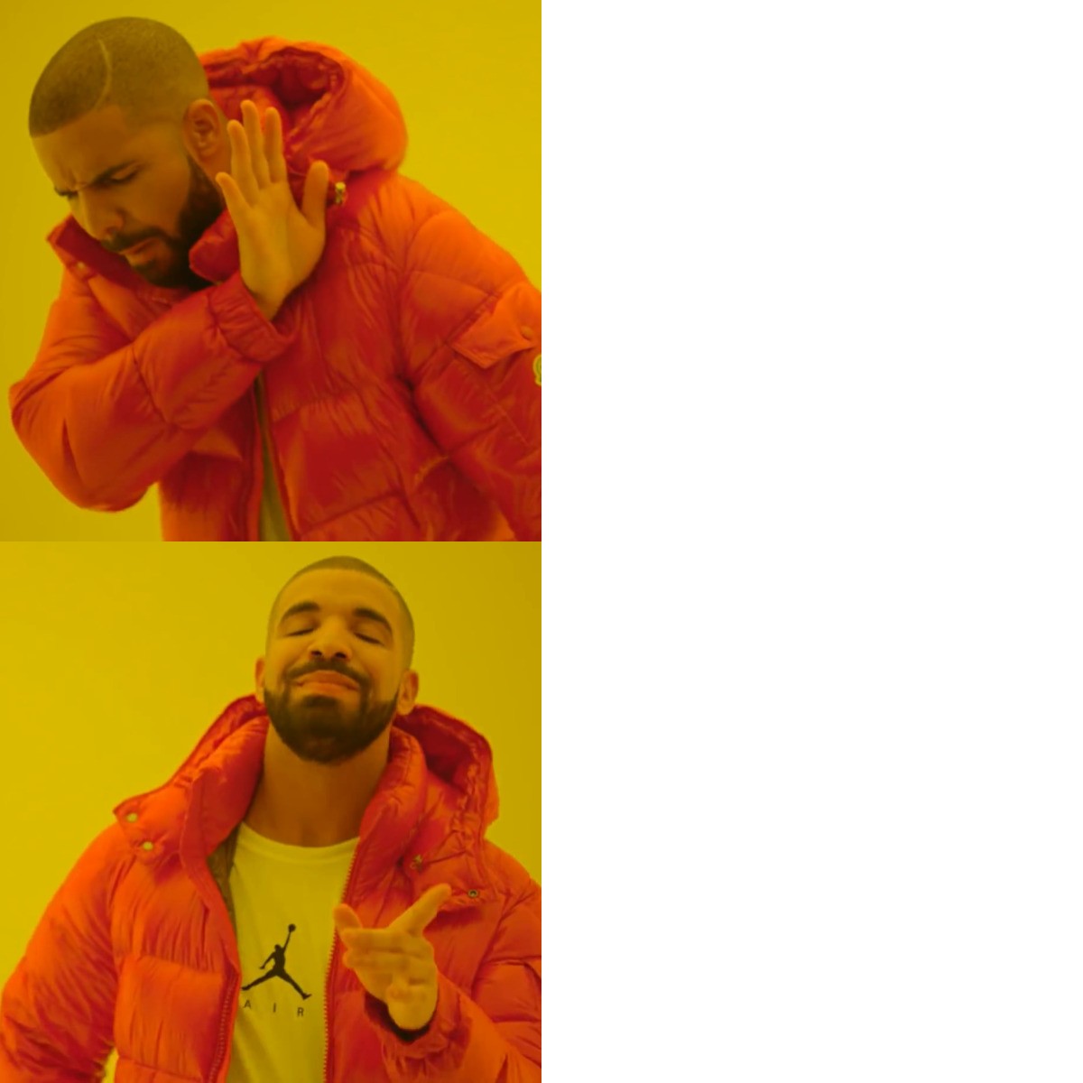 Drake Hotline Bling meme about Board
