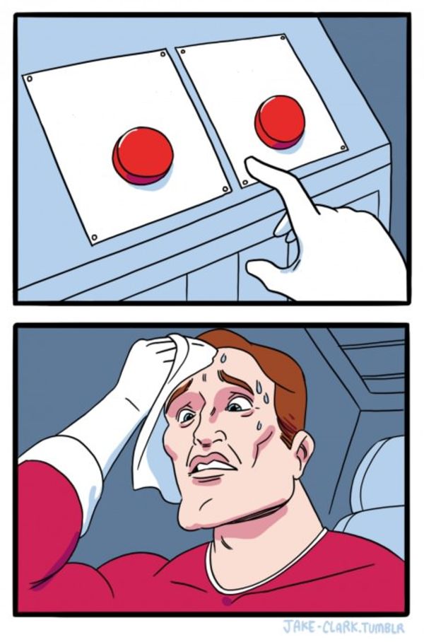 Two Buttons meme about Board
