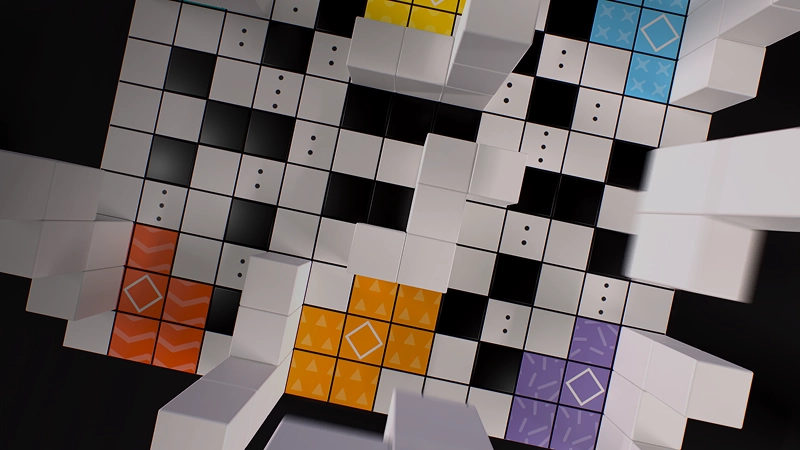 Strata on Board: colored 3D blocks claiming territory