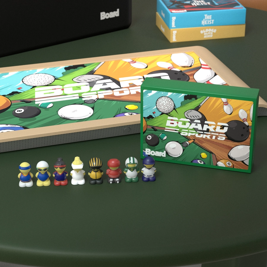 Board Sports pieces next to the Board console