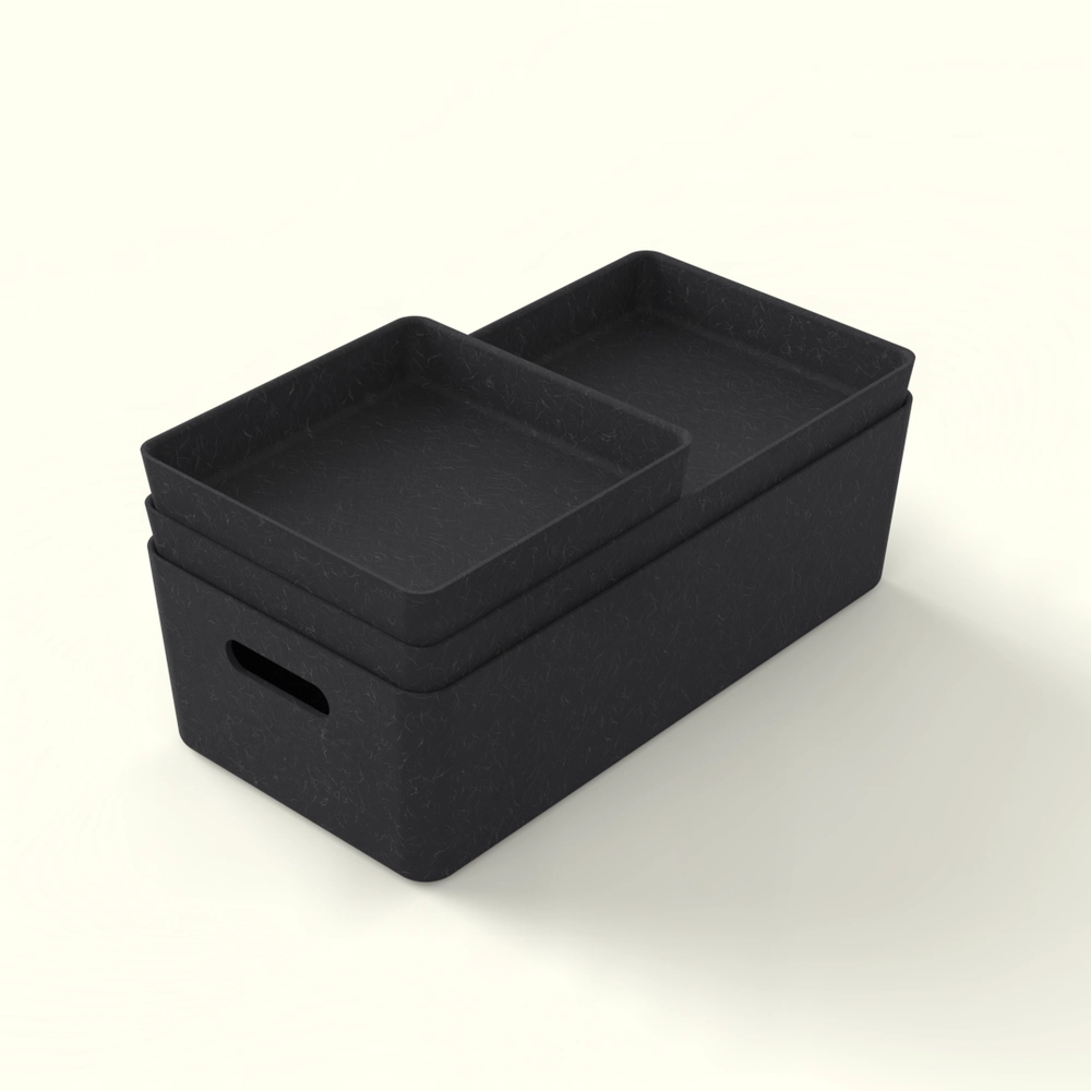 Piece Trays and Bin with felt trays for game pieces
